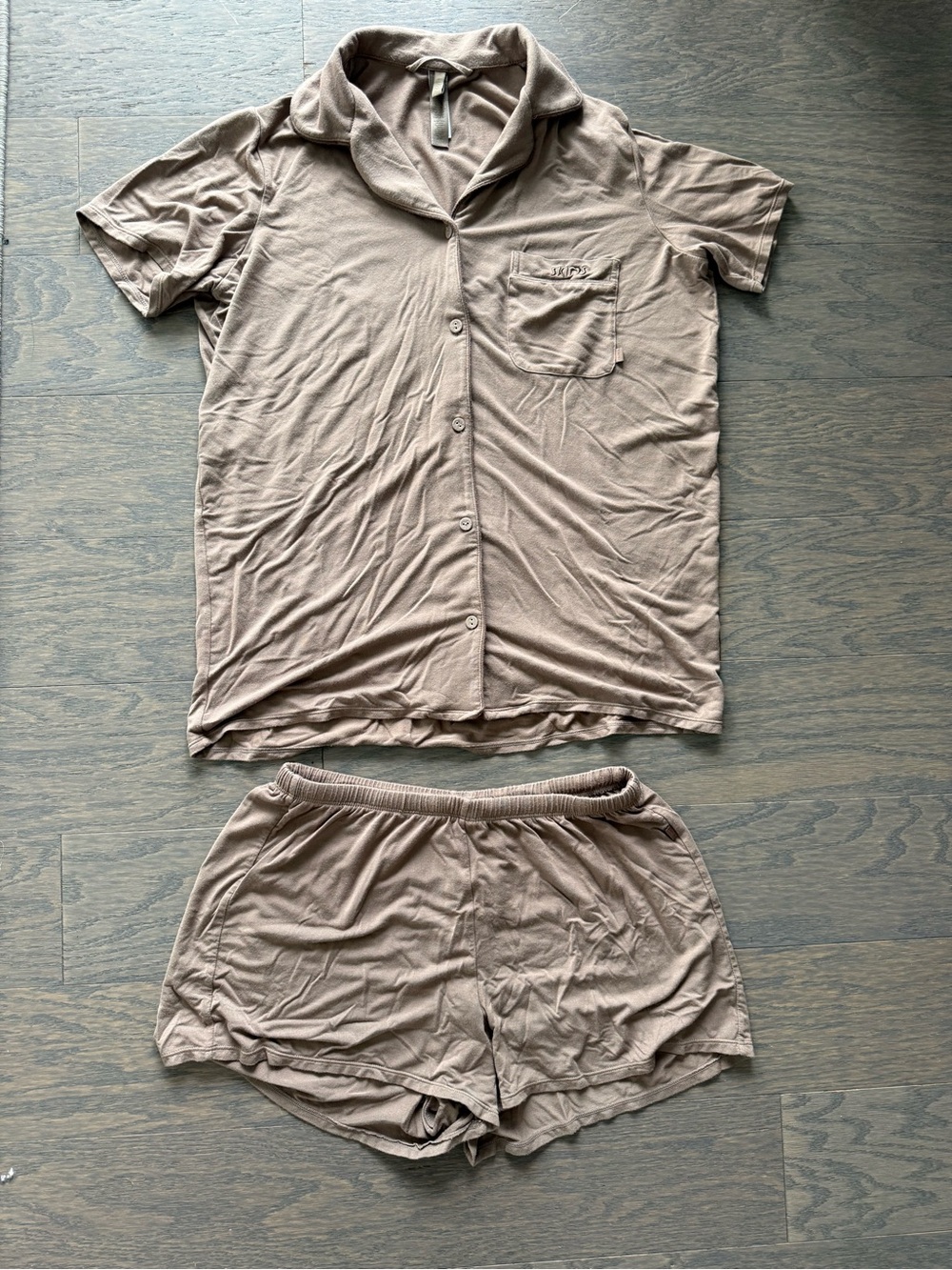 Skims Short Sleeve Button Up Sleep Set